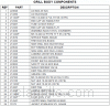 Parts list for model: BGA48-BQR