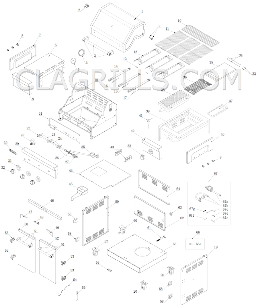 Replacement Grill Parts for KitchenAid 720-0826E